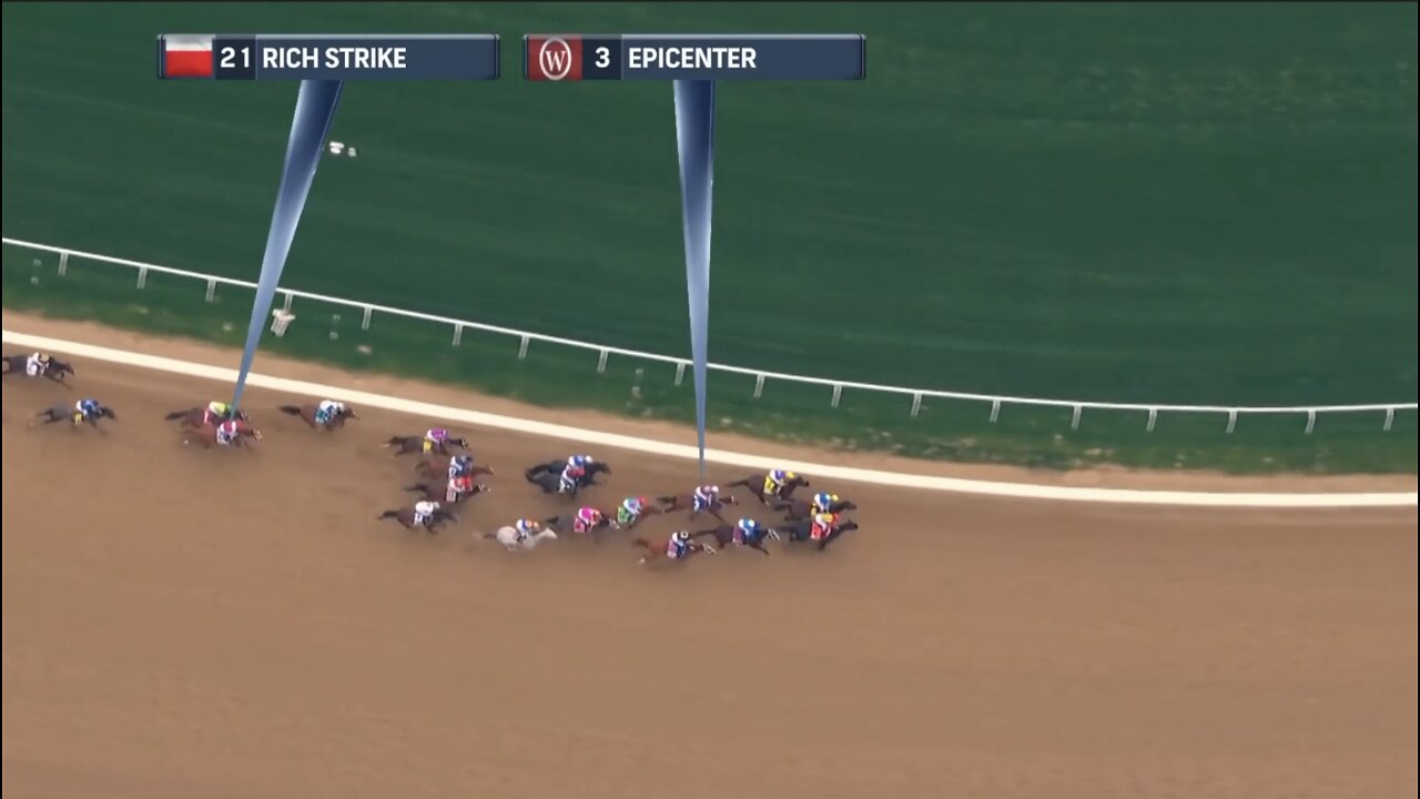 Longest Shot "Rich Strike" Kentucky Derby Win - Above View