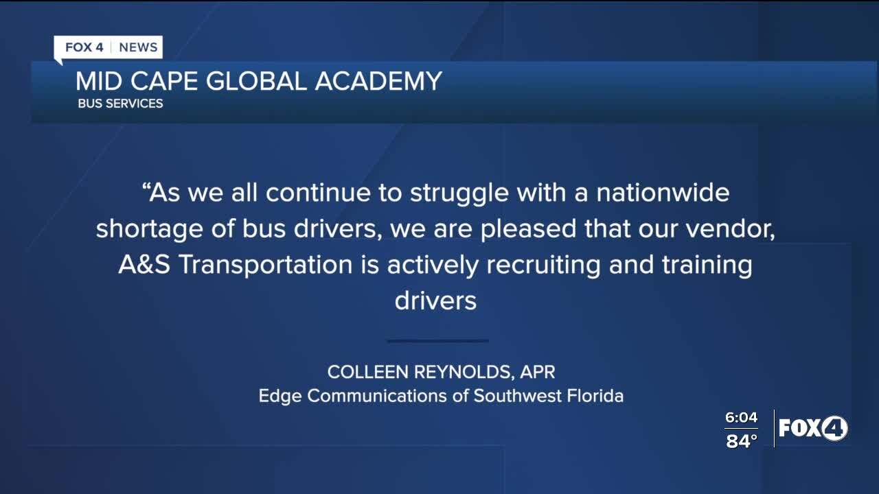 Charter school bus route suspended, leaving families to scramble for rides in Cape Coral