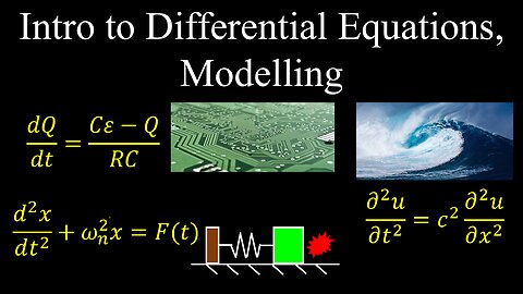 Intro to Differential Equations, Modelling - Calculus