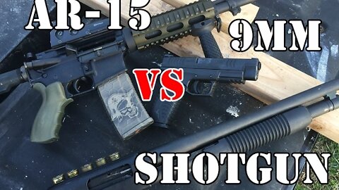 9mm vs AR-15 vs 12 Gauge... What is best for Home Defense?