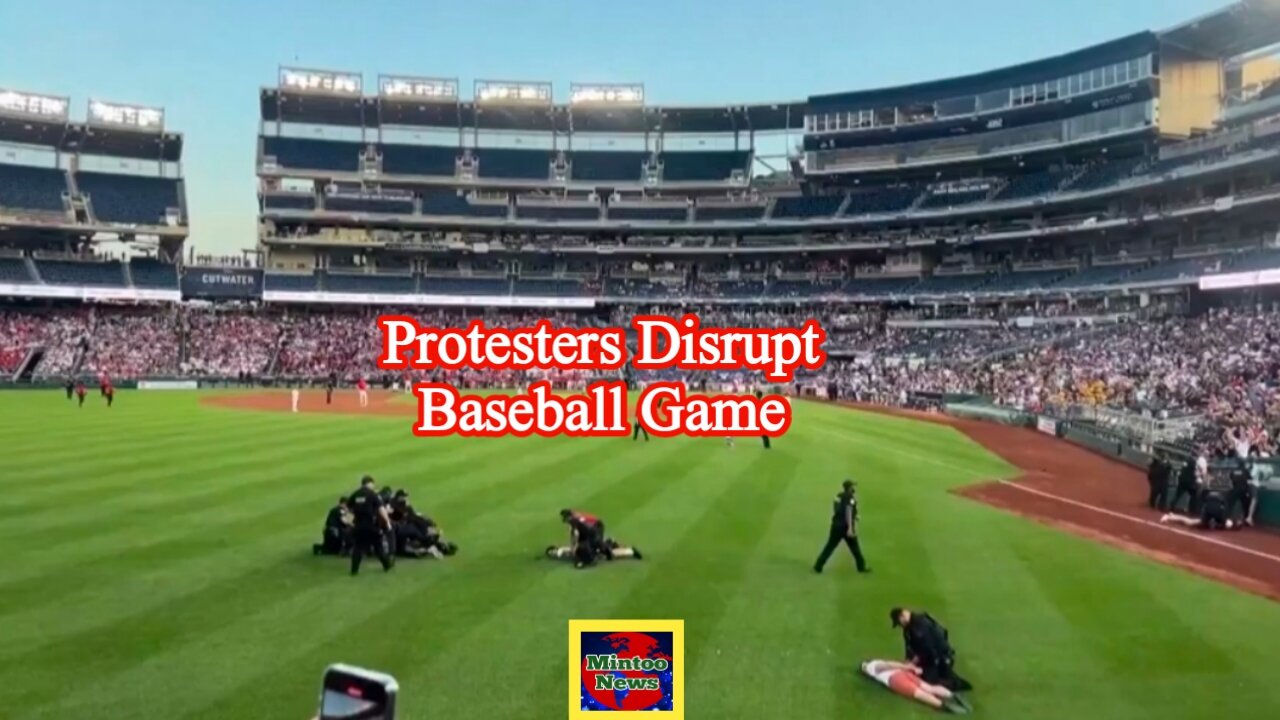 Protesters disrupt Congressional Baseball Game at Nationals Stadium