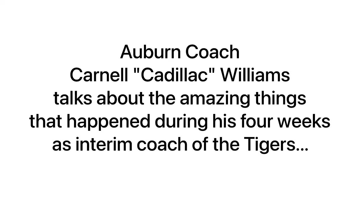 Auburn coach Cadillac Williams talks about Jesus after the Iron Bowl