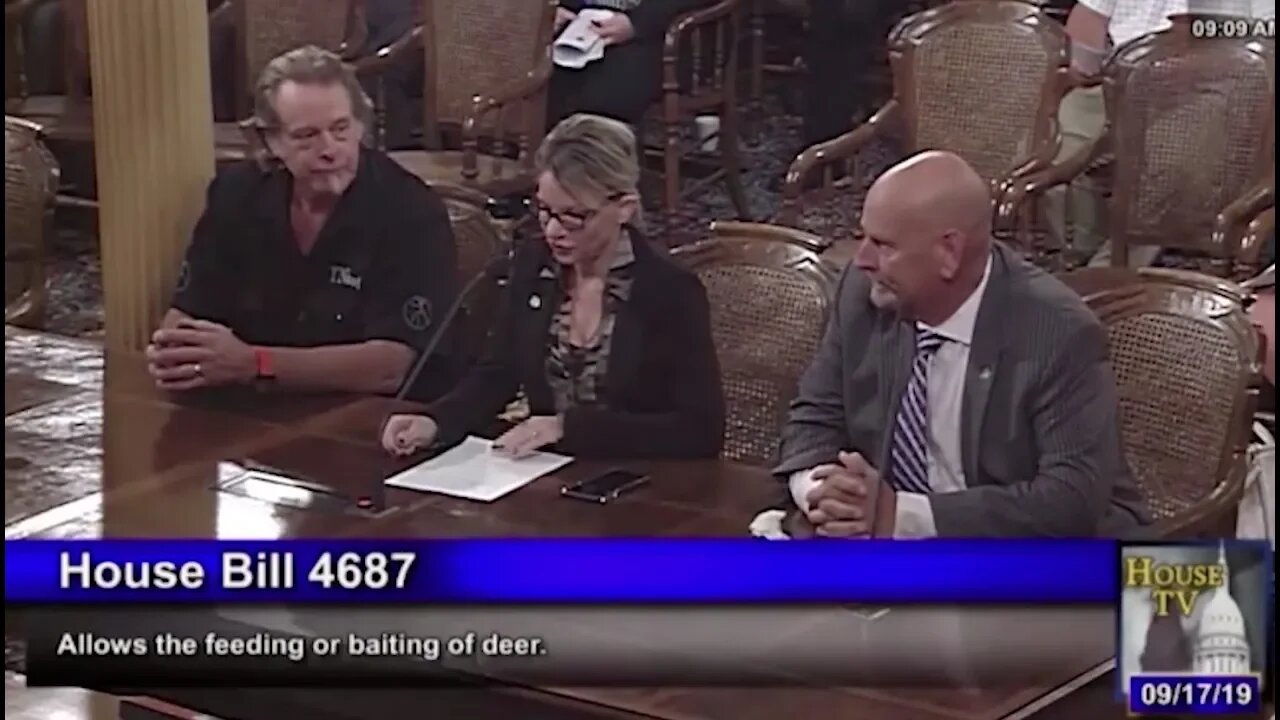 Ted Nugent's Testimony on Michigan Baiting Bill