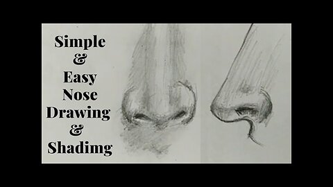 How to draw realistic Nose || Easy tutorial || step by step for beginners