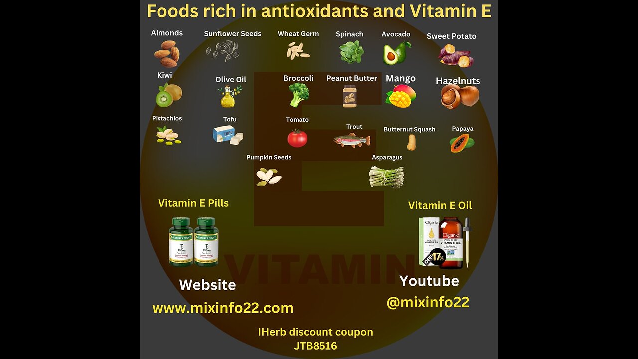 Vitamin E | The most important foods rich in antioxidants and Vitamin E #mix #healthy_food #health