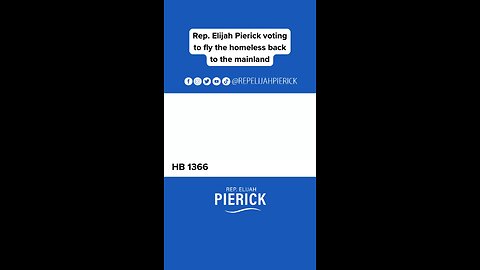 Rep Elijah Pierick on Homelessness in Hawaii
