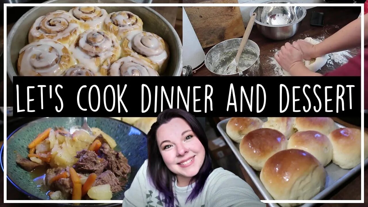 Cook With Me//Yeast Rolls//Instant Pot Roast//The BEST Sweet Rolls