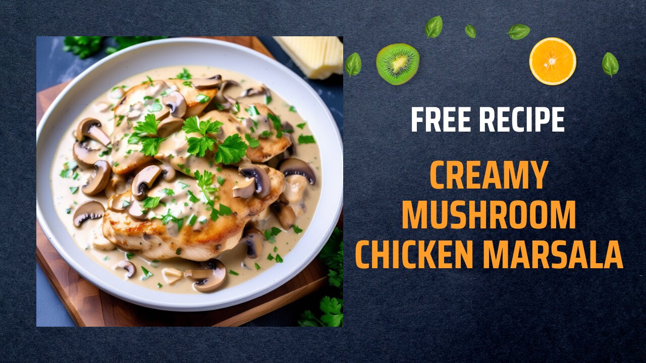 Free Creamy Mushroom Chicken Marsala Recipe 🍄🍗🌿+ Healing Frequency🎵