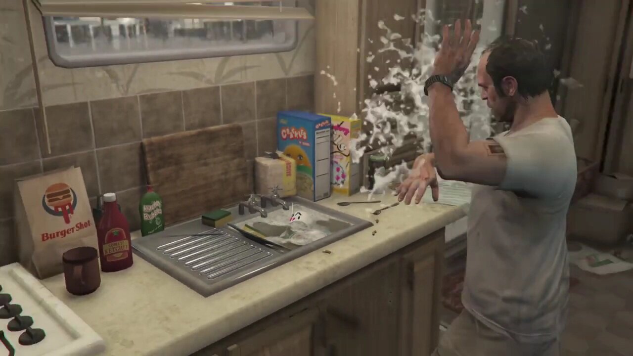 Grand Theft Auto 5 from reality to game trevor philips trying to keep clean like he in real world