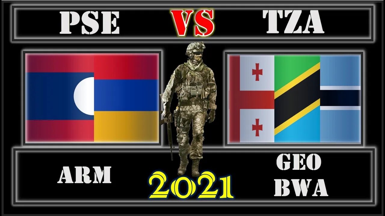 Palestine Armenia VS Tanzania 0 Botswana Georgia Military Power Comparison 2021 🚩,Military Power