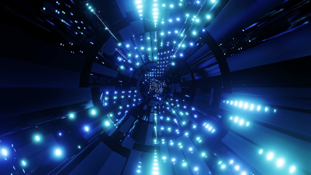 FREE background video vj loop | futuristic neon tunnel science fiction vj loop