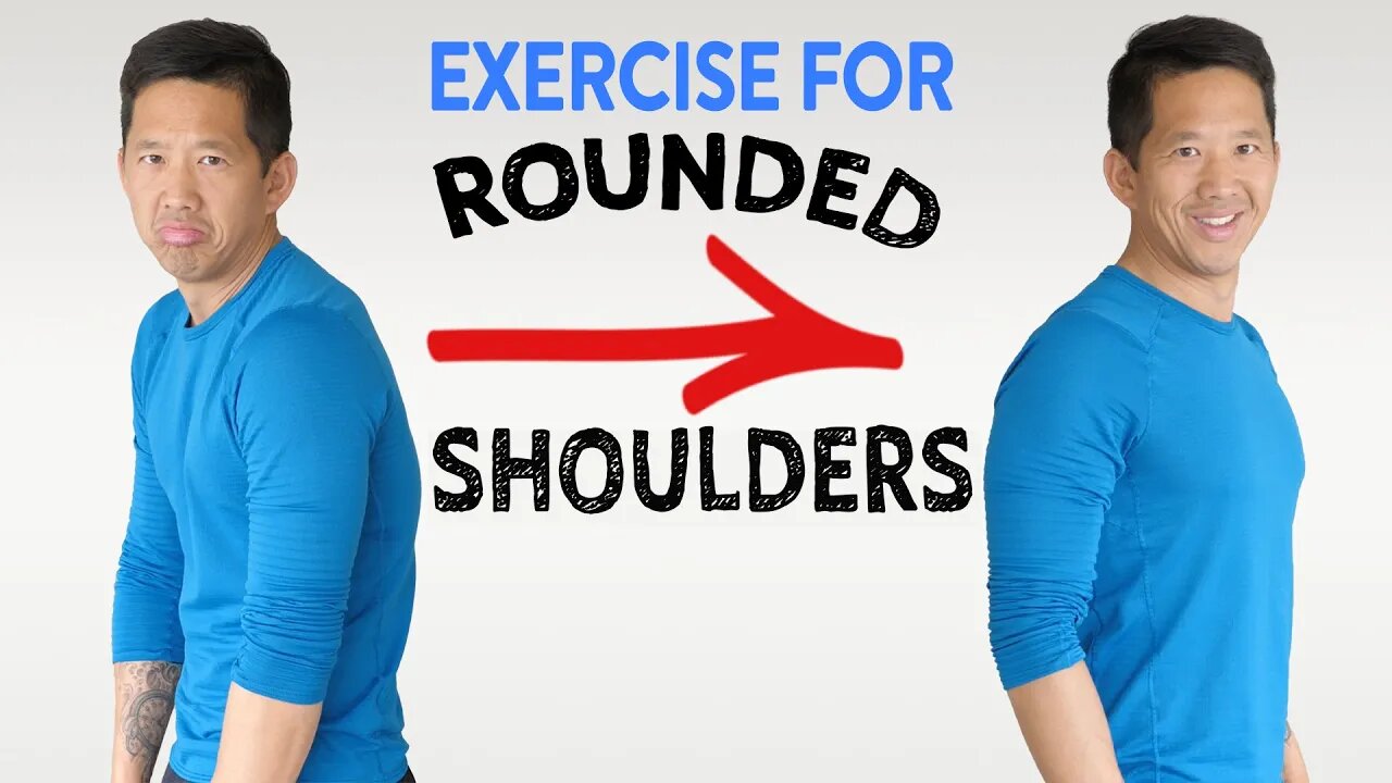 Beginner Exercise For Rounded Shoulders - Simple no gym shoulder exercise