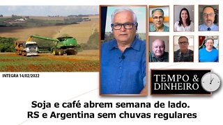 Soja e café abrem semana de lado. RS e Argentina sem chuvas regulares