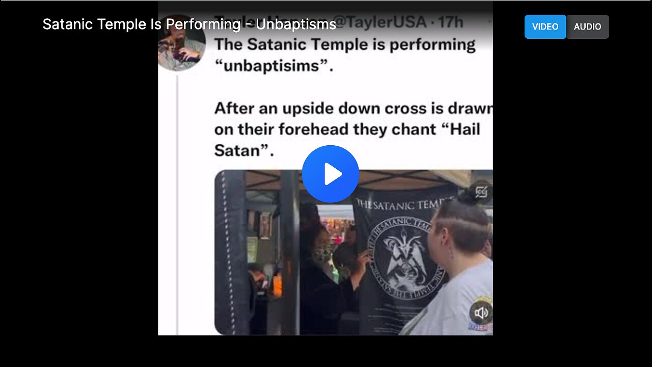 The Satanic Temple performing an "unbaptism"