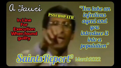 ⚫V962. FAUCI 🚨CAUGHT‼️Gave Himself Away🚨