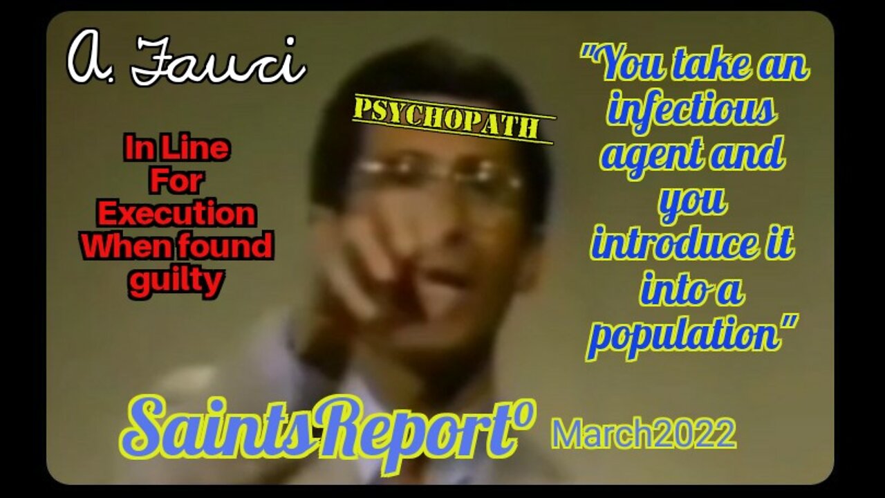 ⚫V962. FAUCI 🚨CAUGHT‼️Gave Himself Away🚨