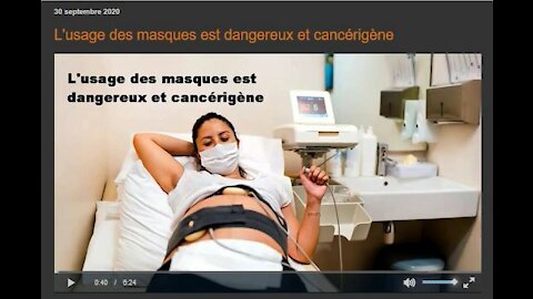 L’usage des masques est dangereux et cancérigène