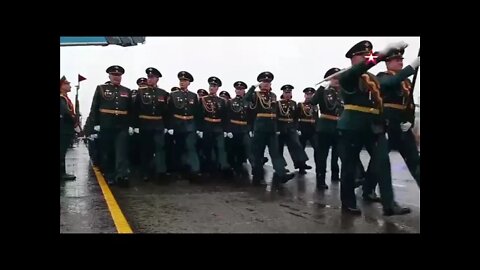 Russians CelebratIng Victory Day Parade In Chita