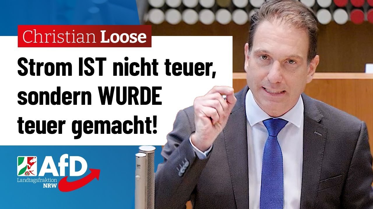 Strom IST nicht teuer, sondern WURDE teuer gemacht! – Christian Loose (AfD)