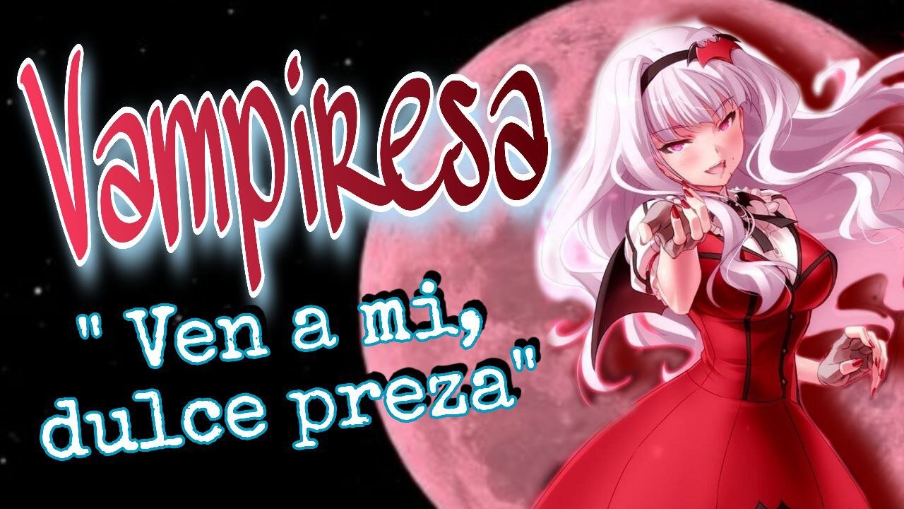 ASMR ROLEPLAY 🦇 Hermosa VAMPIRA te invita a ser su COMIDA 🩸 Binaural