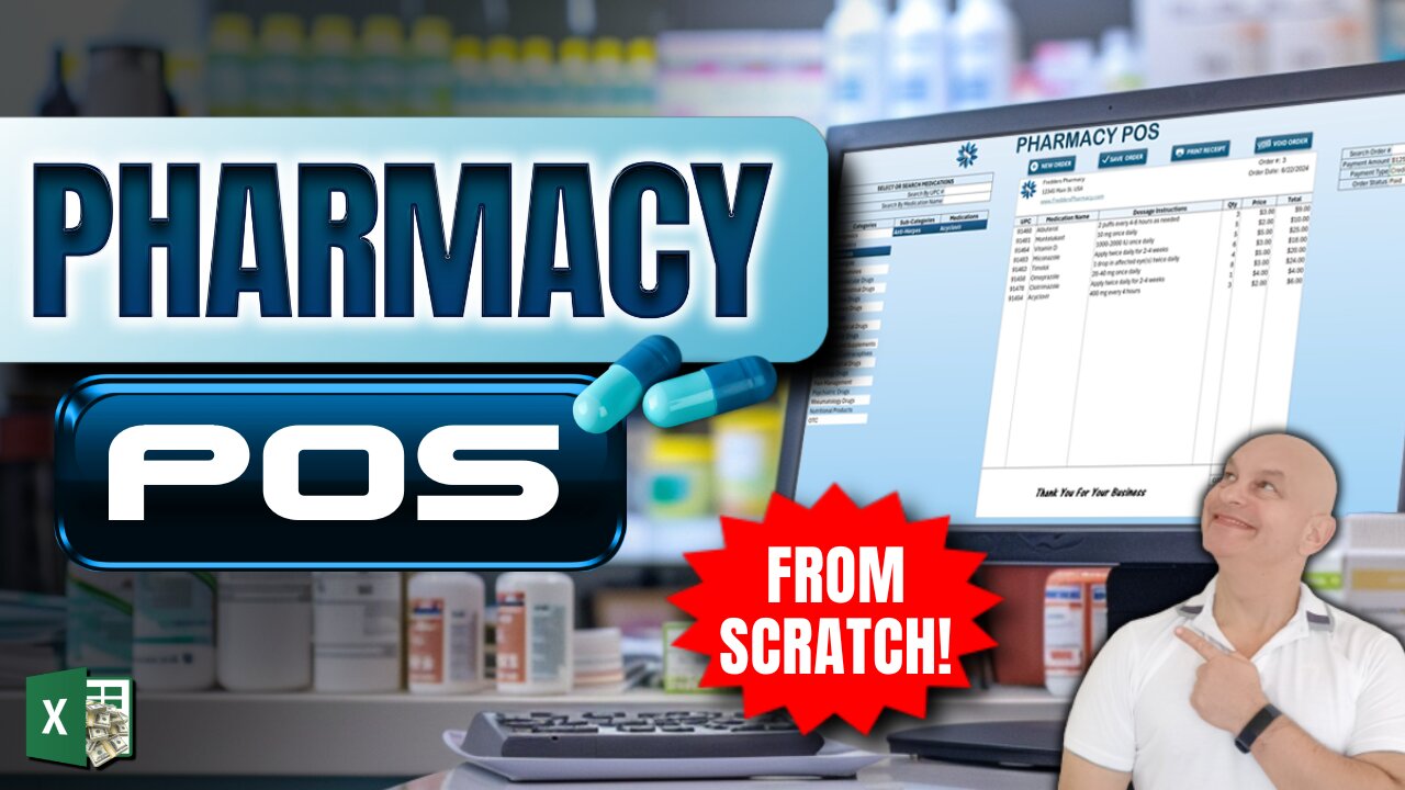 How To Build A Pharmacy Point Of Sale (POS) Application In Excel FROM SCRATCH