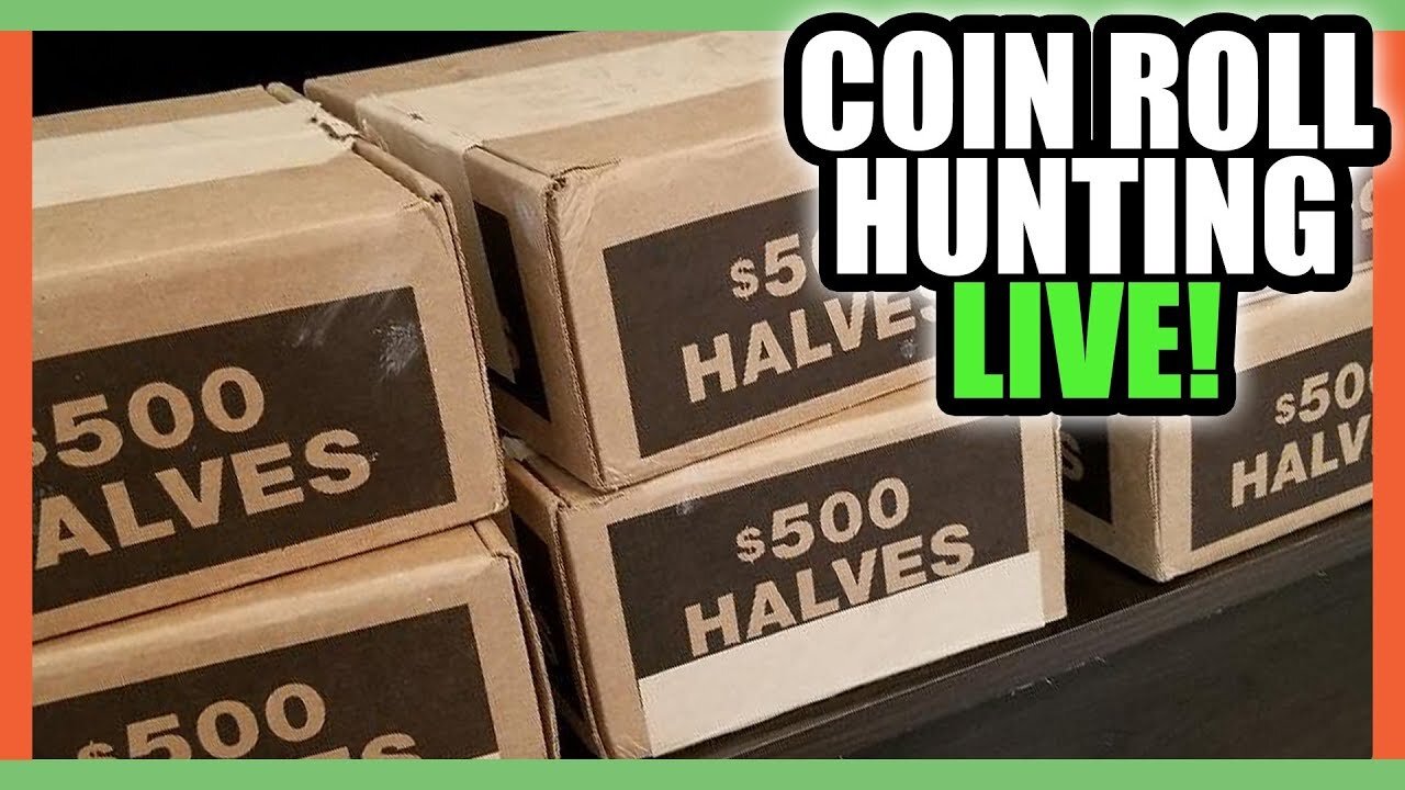 COIN ROLL HUNTING FOR RARE HALF DOLLARS - SEARCHING FOR RARE COINS THAT ARE WORTH MONEY!!