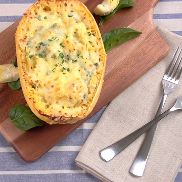 Spinach Artichoke Spaghetti Squash