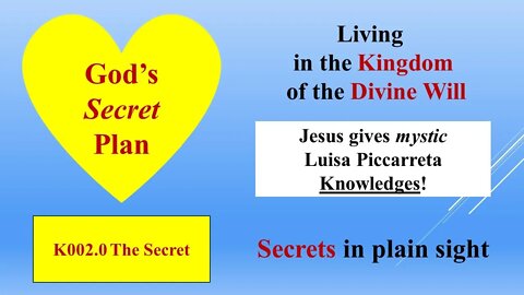 God's Secret Plan: Secrets in Plain Sight