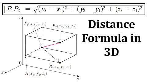 Distance Formula in 2D and 3D and Their Proofs