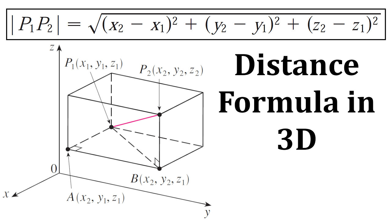 Distance Formula in 2D and 3D and Their Proofs