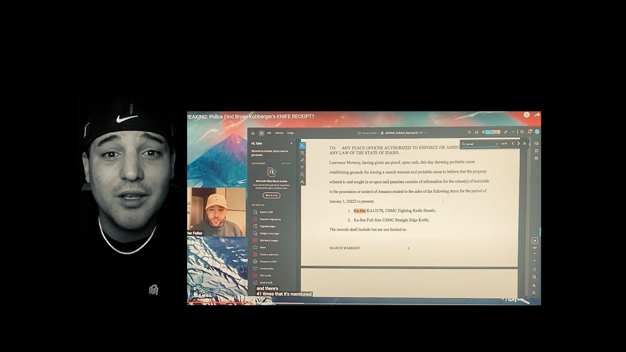 Tyler Feller Reaction / Idaho4 Documents / Kohberger Case