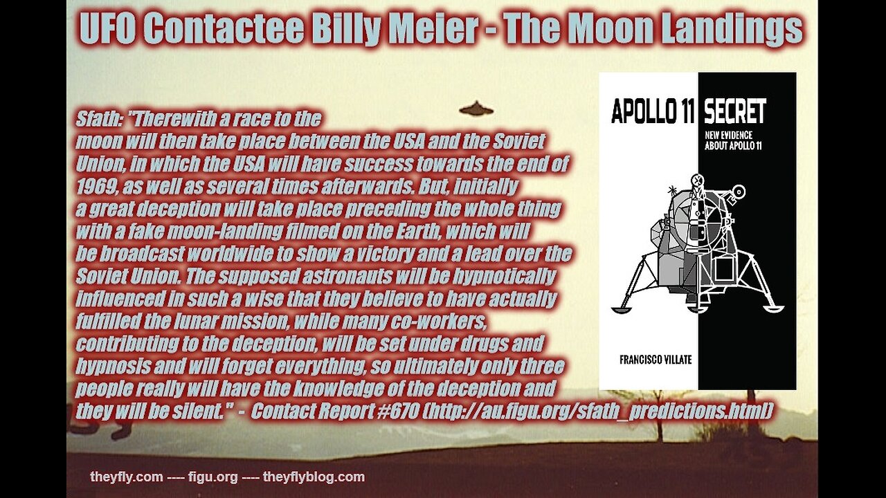 Billy Meier UFO Contact Reports - Apollo 11 & 13 Moon Landings