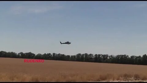K 52 helicopters are working on a coal mine on enemy positions