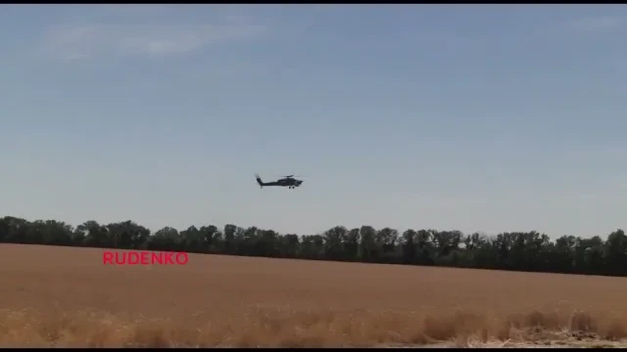K 52 helicopters are working on a coal mine on enemy positions