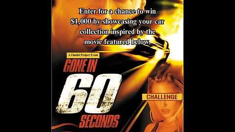 WIN $1,000! Build your dream car collection inspired by Gone in 60 Seconds (2000)