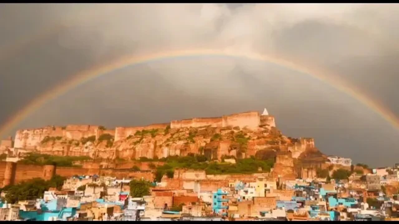 MehranGarh Fort Jodhpur | Rainbow View | best rain scene Rajasthan