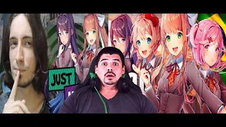 React 2 em 1 Rap do Doki Doki Literature Club e Joguei Doki Doki Literature Club - Melhor do mundo