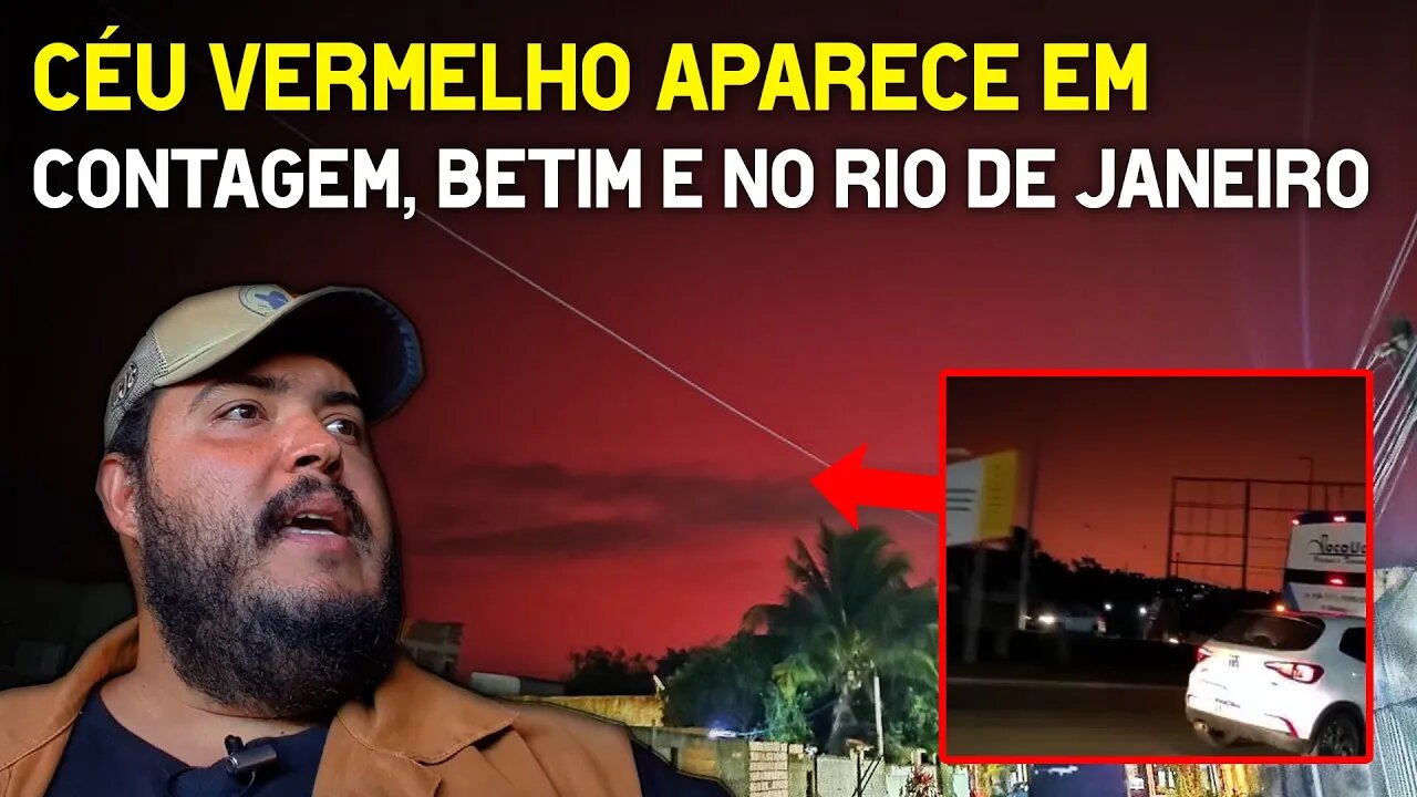 Céu vermelho aparece em Contagem, Betim e no Rio de Janeiro.