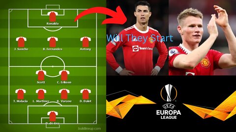 Man United Starting XI vs Sheriff #europaleague #manchesterunited #cr7