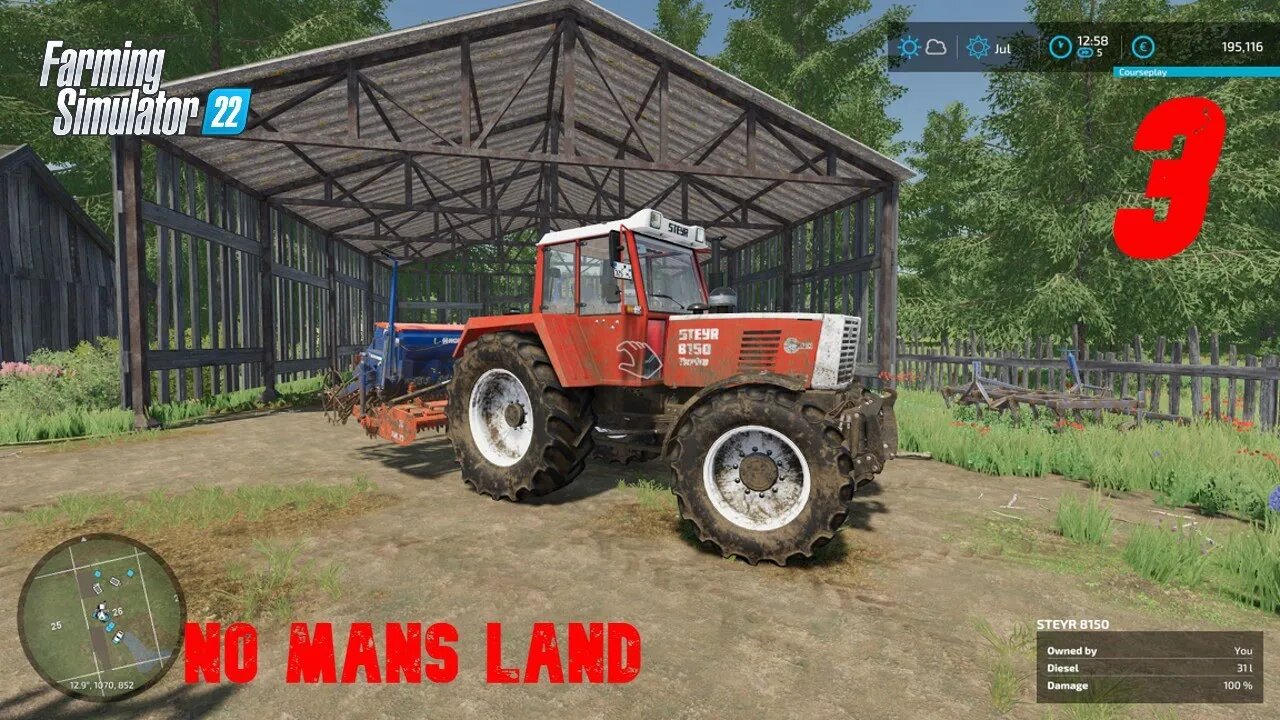 Seeding Wheat Field - No Mans Land - Episode 3- Farming Simulator 22 Timelapse