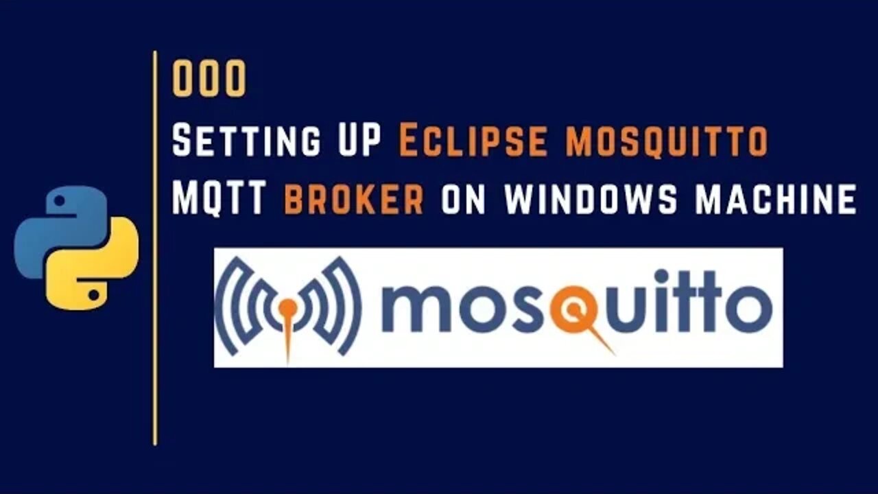 000 | Setting up Eclipse Mosquitto MQTT Broker on Windows Machine | MQTT |