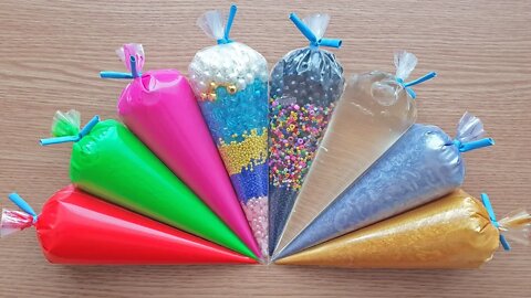 Making Crunchy Slime with Piping Bags #151