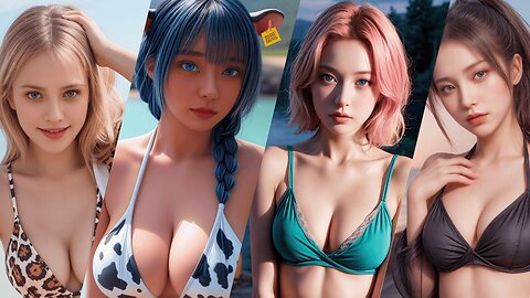 Lilith's Girls Summer Swimsuit Party Vol.1 - AI Bikini Lookbook | AI Girl | AI룩북 | AI美女 | 4K
