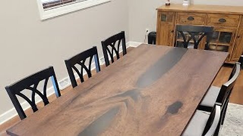 Bookmatched Epoxy River Table