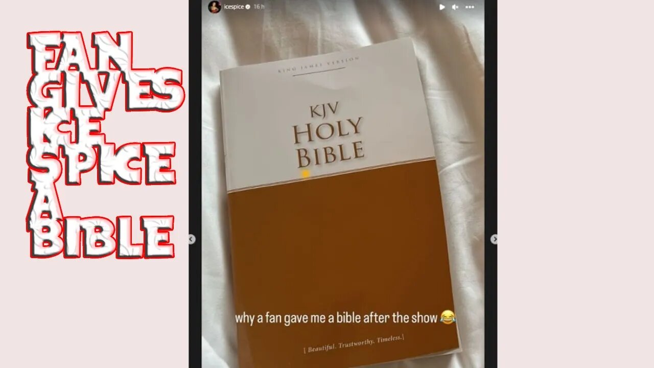 Fan gives ice spice a bible🤯🤯