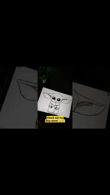 How to draw Baby Yoda? 🛸 - Daily Art nr.108🖌️