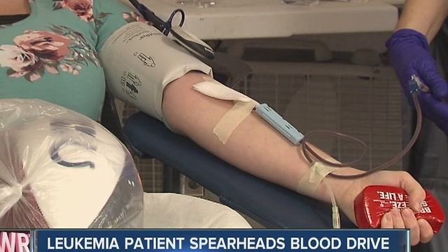 Leukemia patient spearheads blood drive