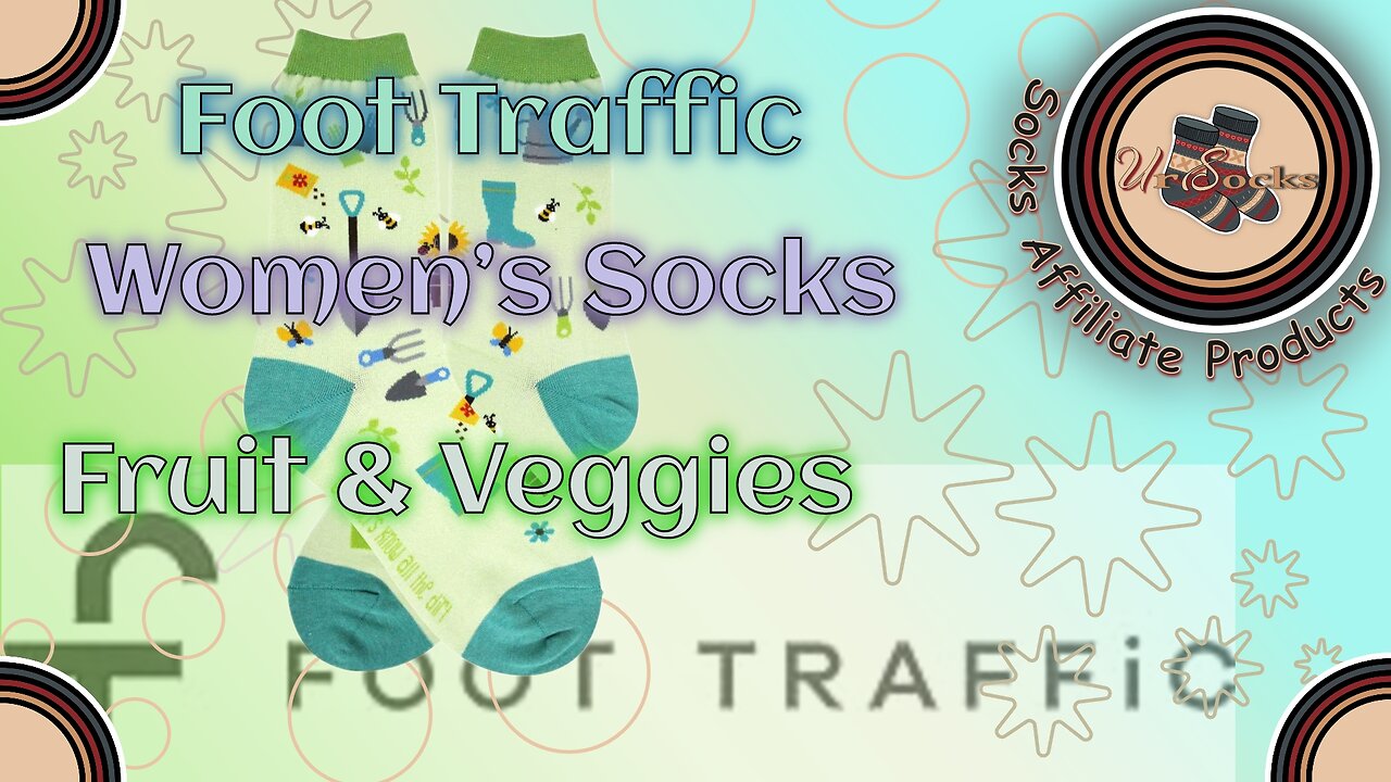 🍏🍑 Foot Traffic Fruit & Veggie Women's Socks – Fun, Funky & Comfortable! 🥑👠