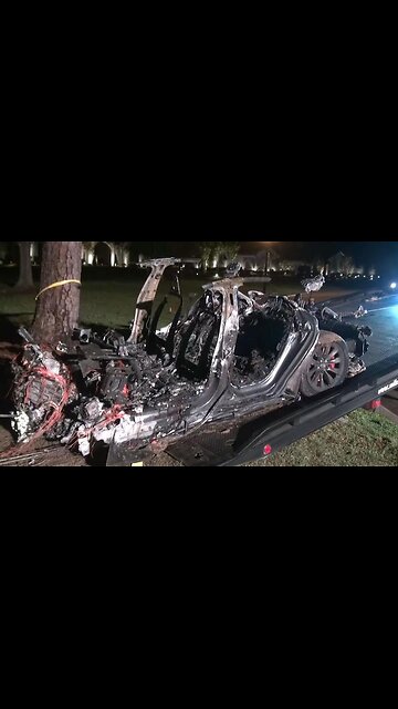 TWO DEAD IN SELF-DRIVING TESLA CRASH AFTER HITTING TREE 🚗🌴🔥 BURSTING INTO FLAMES