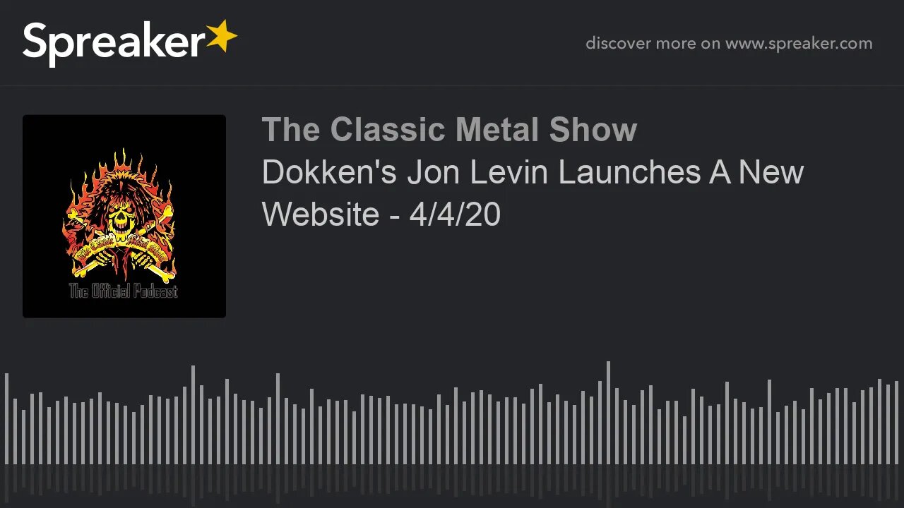 CMS HIGHLIGHT - Dokken's Jon Levin Launches A New Website - 4/4/20